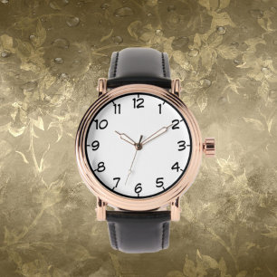 Montre Rose Gold Vintage Watch pour hommes bracelet en cu