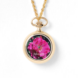 Montre Rose In Full Bloom Close Up Personalized