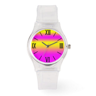 montre rose jaune