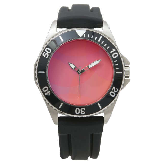 Montre rose, orange, moderne, simple, cool, art tendance (devant)