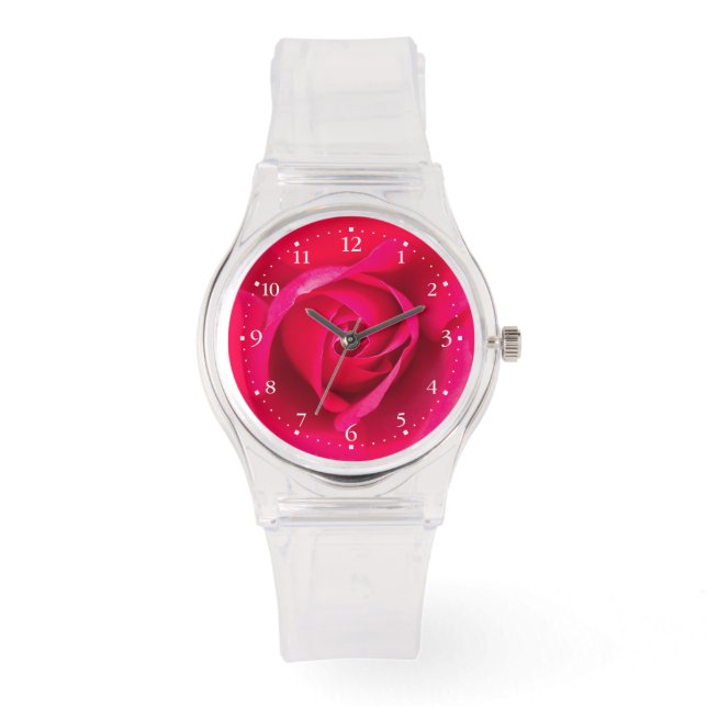 Montre Rose rose rouge romantique v2 (Recto)
