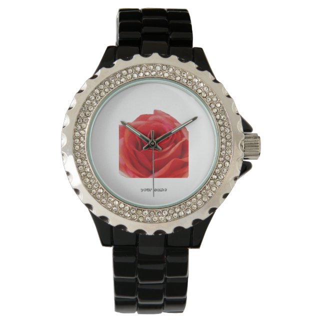 Montre Rose rouge (devant)