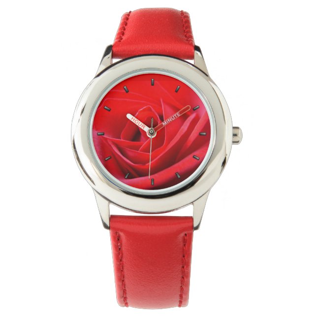 Montre Rose rouge Montres Rose romantique Montres  (devant)
