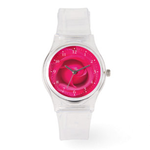 Montre Rose rouge romantique