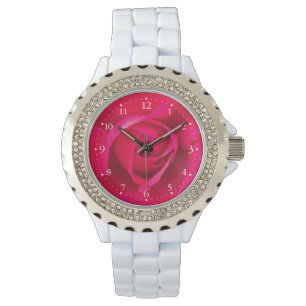Montre Rose rouge romantique v2