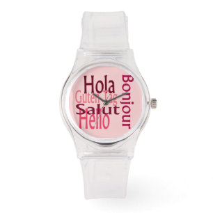 Montre rose sportive