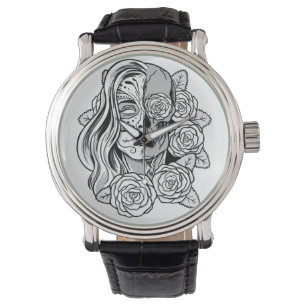 Montre Rose Sugar Skull Girl