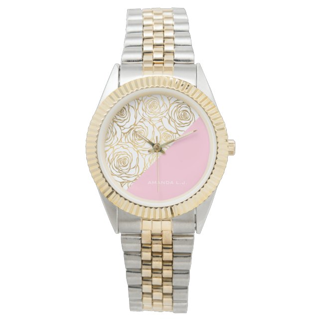 Montre Roses d'or rose (devant)