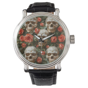 Montre Roses et crânes