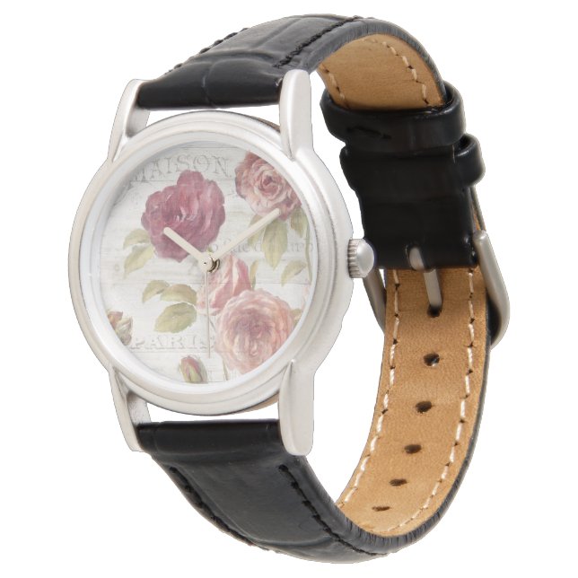 Montre Roses français Pastel Pink (Incliné)