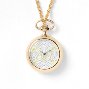 Montre Roses sauvages et papillons /rose/vert pâle/jaune