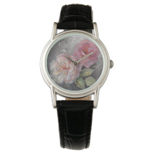 Montre Roses sur le gris