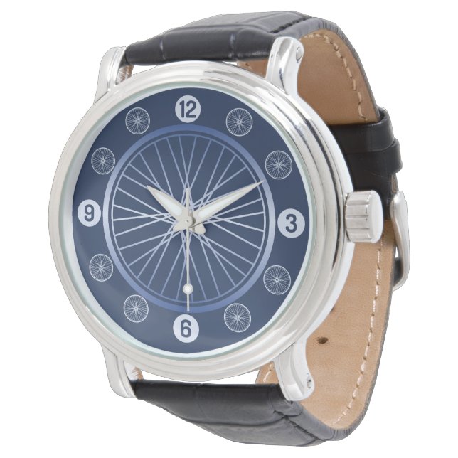 Montre Roue à vélo sport bleu (Incliné)