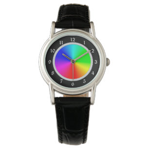 Montre Roue de couleur scintillante de cadre