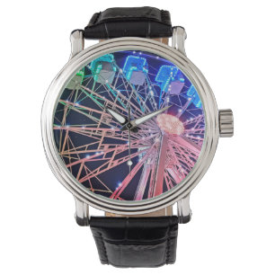 Montre Roue Ferris verte et bleue