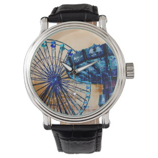 Montre Roues roulettes bleues jaunes