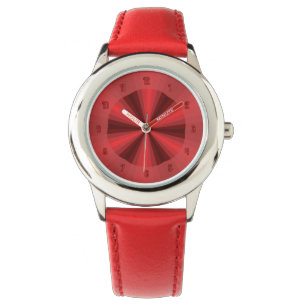Montre rouge à illusion d'optique