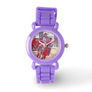 Montre Rouge blanc et bleu All American Barrel Racer