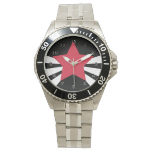 Montre rouge d'éclat d'étoile