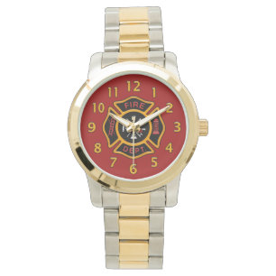 Montre Rouge d'insigne de corps de sapeurs-pompiers