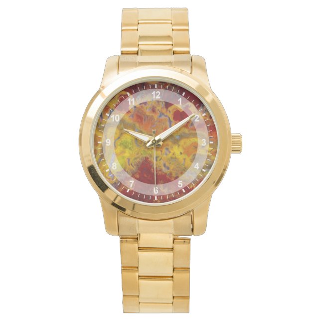 Montre Rouge et jaune Crayloa Jasper (devant)