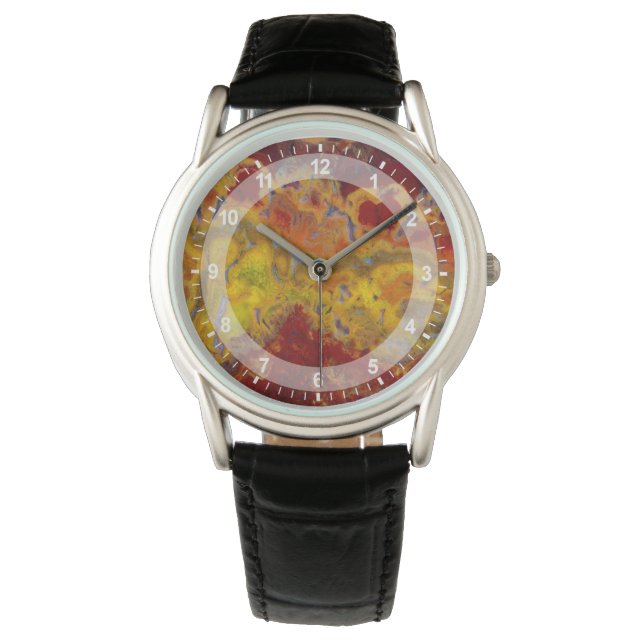 Montre Rouge et jaune Crayloa Jasper (devant)
