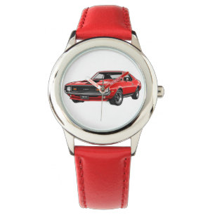 Montre Rouge Muscle Car Classique