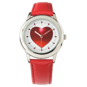 MONTRE ROUGE RUBY GEM PIERRE COEUR