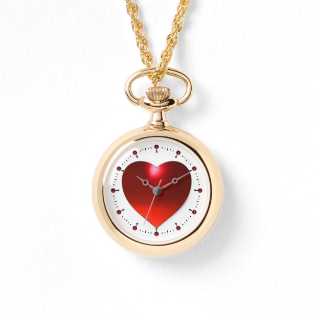 MONTRE ROUGE RUBY GEM PIERRE COEUR (Recto)