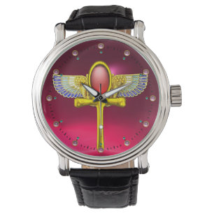 Montre ROUGE TALISMAN/ÉGYPTIEN FEU ANKH CORNUCOPIA rose