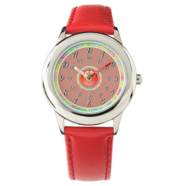 Montre rouge Tawny-Orange (devant)