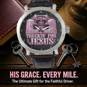 Montre Rouler pour Jésus : Foi Rose