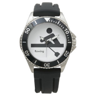 Montre ROWING symbole noir de rameur