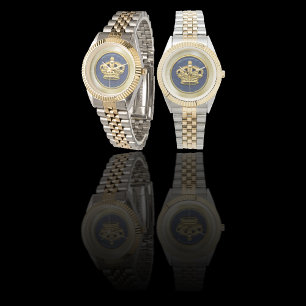 Montre Royal Blue Gold Crown