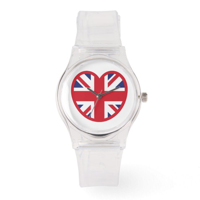 Montre Royaume-Uni Union Jack Flag Heart (Recto)