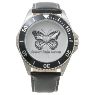 Montre Ruban de sensibilisation aux papillons de la malad