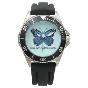 Montre Ruban de sensibilisation aux papillons du syndrome