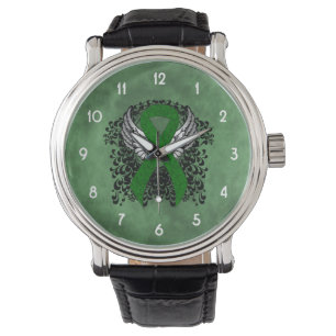 Montre Ruban de sensibilisation écologique avec ailes