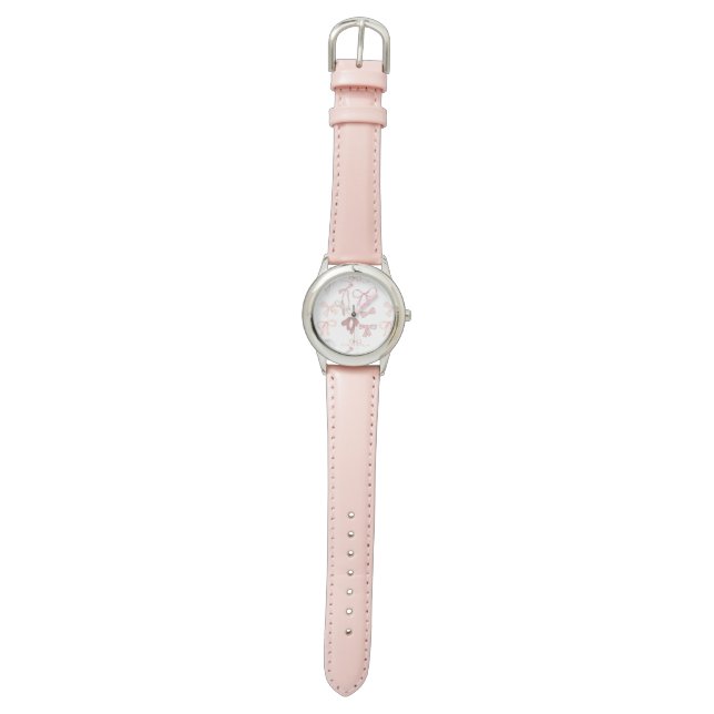 Montre Rubans roses  (Plat)