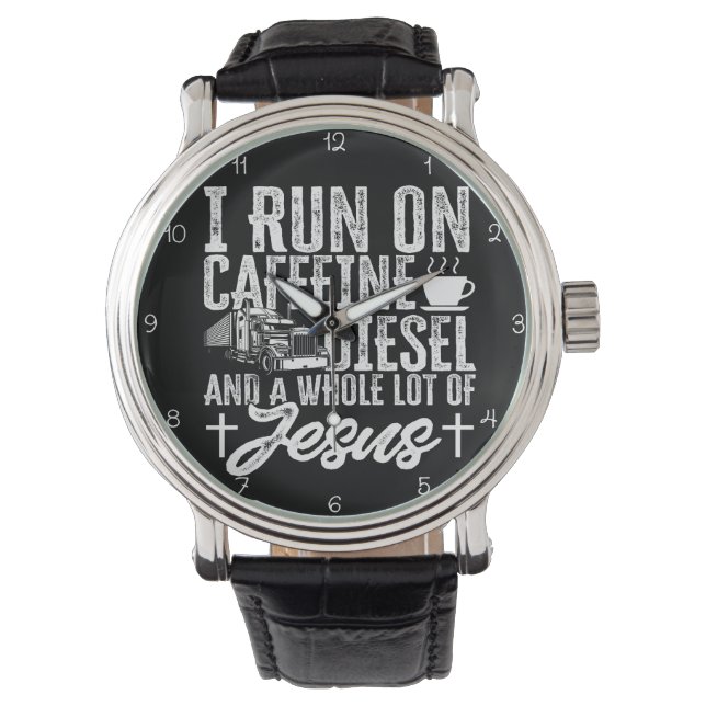 Montre Run On Caffeine, Diesel, Jesus (devant)
