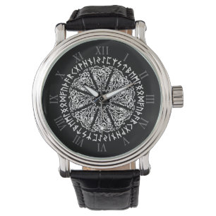 Montre Runes et ornements de la mythologie viking scandin