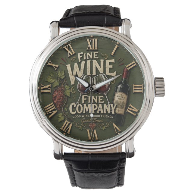 Montre Rustic Vineyard Wine Lover (devant)