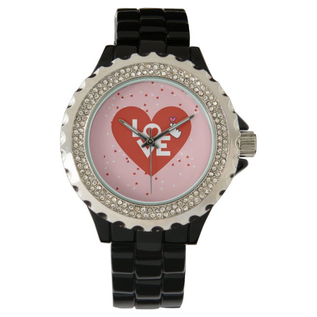 Montre Rustique Valentine's Day Love Classique Femmes (devant)