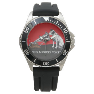 Montre Sa Maîtrise Voix Rouge et Noir Vintage