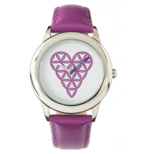Montre Sacred Heart - Coeur de vie, 3D/Purple.
