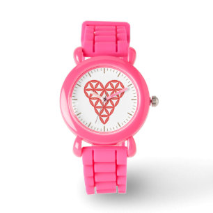 Montre Sacred Heart - Coeur de vie, 3D/Rouge.