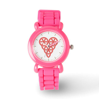 Montre Sacred Heart - Coeur de vie, 3D/Rouge.