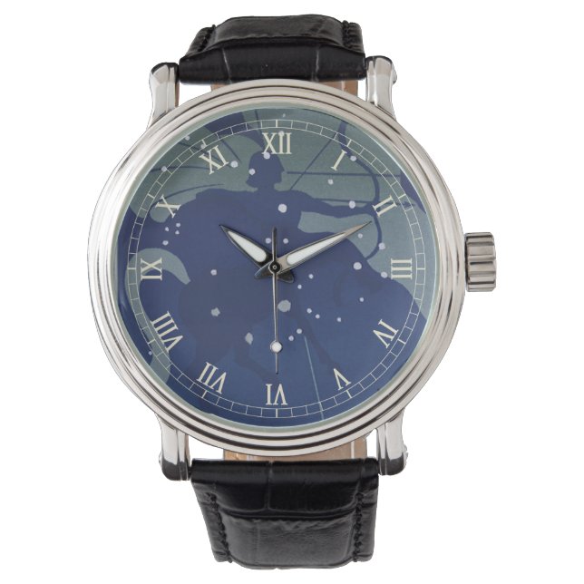 Montre Sagittaire Constellation Vintage Zodiaque Astrolog (devant)