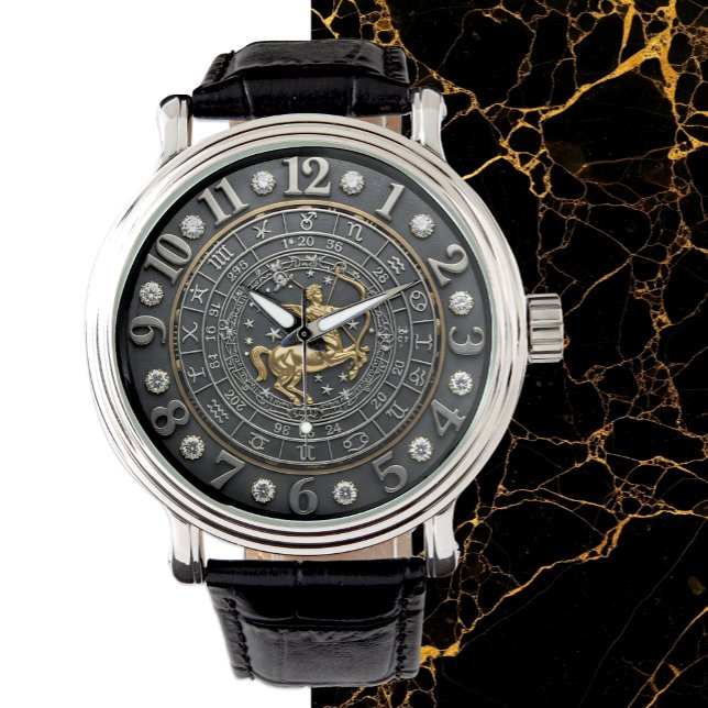 Montre Sagittaire, signe zodiaque, Steampunk, pier (Sagittarius Watch, Astrology, Zodiac Signs)
