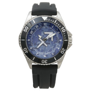 Montre Sagittarius moderne Zodiac Sign Navy Camo Dial